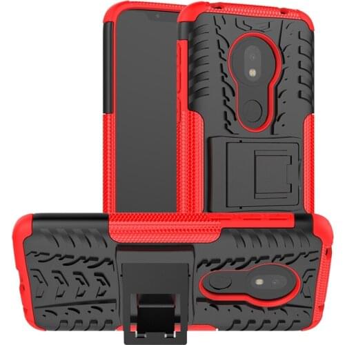2 in 1 Armor Style Case for Motorola Moto G6 Play G7 Power G6+ Back Cover Heavy Duty Coque PC+Silicone Mobile Phone Bag Fundas