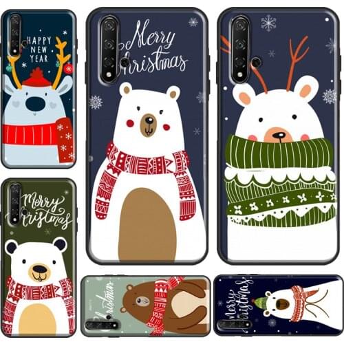 Merry Christmas Polar Beer Case For Huawei Y6 Y7 2019 Nova 5T Funda For Honor 10i 10 Lite 20 Pro 8X 9X 7A 8A Case