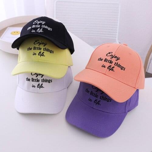 New Summer Childrens Baseball Cap Embroidery Letters Baby Sun Protection Sun Cap Fashion Kids Boys Girls Casual Cap