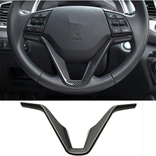 For Hyundai Tucson 2018 2017 2016 2015 Car Steering Wheel Decoration Bezel Cover Trim Car Styling Stickers ABS