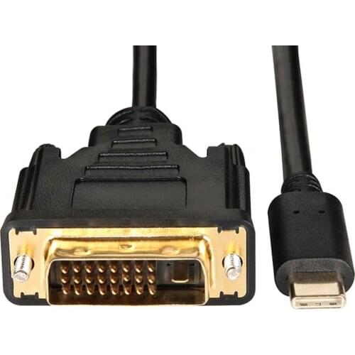 1.8m 4K Type-C to DVI Adapter Cable High-Definition Audio Converter Wire for Computer Laptop