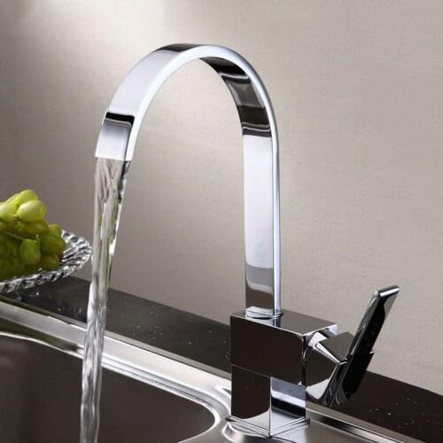 Kitchen Faucet Hot and Cold Water Kitchen Sink Faucet Single Handle Water Mixer Tap 360 Degree Rotation Bathroom Spigots