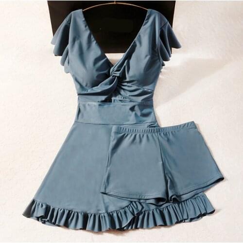 STAERK Swimsuit girl 2020 new Korean ins thin cover belly conservative student girl sexy open back split hot spring