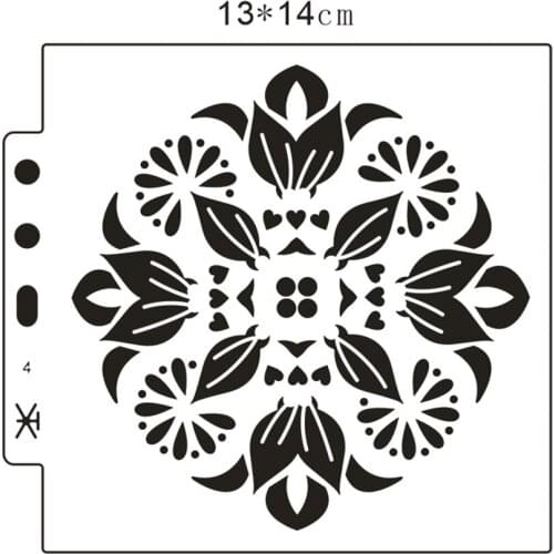 Wholesale Faceplate shield DIY cake scrapbook stencils hollow Embellishments printing lace ruler Valentines Day