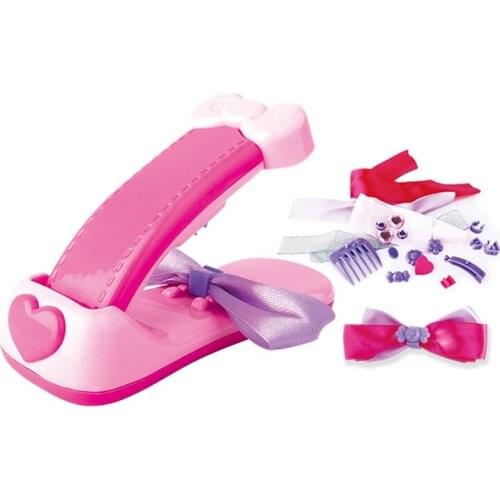 Kids Plastic Headgear Making Machine Toy DIY Headdress Hairpin Making Machine Girl Braided Hair Suit Girls Dress Up Toy