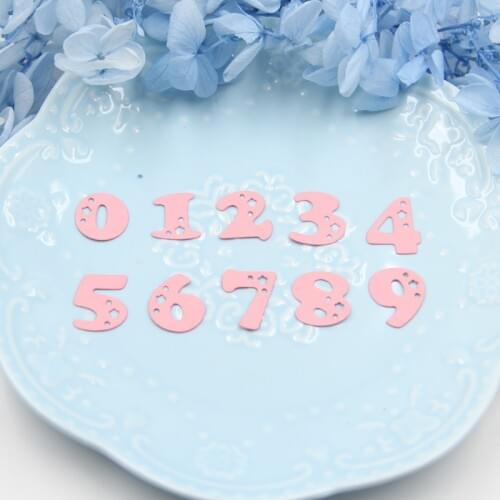 KLJUYP Numbers Stars Metal Cutting Dies Scrapbook Paper Craft Decoration dies scrapbooking
