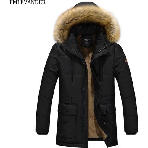 2019 Men Casual Hooded Long Parka Winter Men Fashion Cotton Thick Warm Casual Winter Coat Men