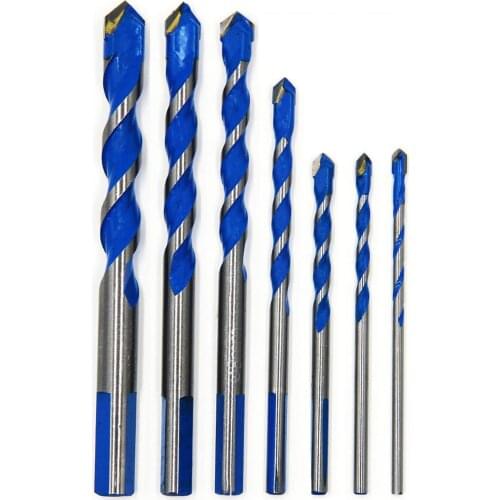 Carbide Alloy Glass Ceramic Triangle Head Phillips Twist Drill Bits Tool Set for Porcelain Ceramic Tile Concrete Brick Glass