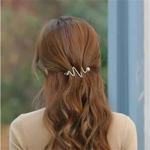 2020 New Trend Women Metal Hair Clip Geometric Hairpin Gold Moon Round Hairgrip Barrette Girls Hair Accessories