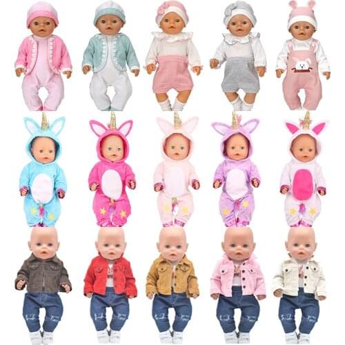 Accessories for doll fit 43cm baby new born doll Cartoon plush backpack Pink, red, blue