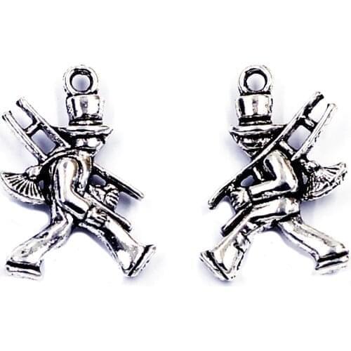 10Pcs Pendants Chimney Sweeper Silver Tone Jewelry DIY Making Findings Charms 20x14mm