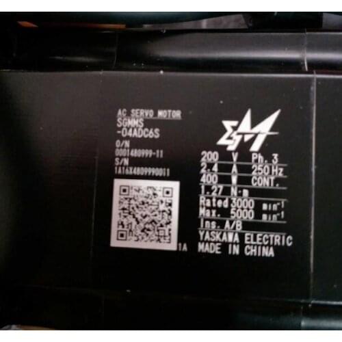 SGMMS-04ADC6S , servo motor , used in good condition . 80% appearance new , good working , free shipping