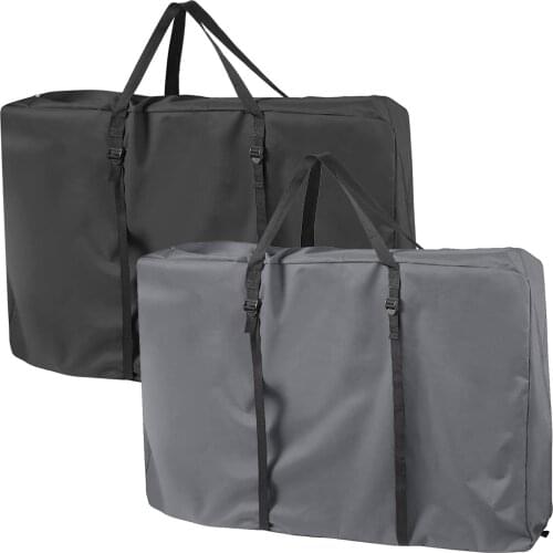 Heavy Duty Folding Chair Storage Bag 600D Oxford Cloth L-shaped Double Zipper Bag 107x23x72cm For Lounge Transport Chair