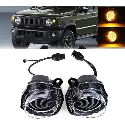 LED Amber Turn Signal Light Car Round Fog Lamps for Suzuki Jimny 2018 2019 2020