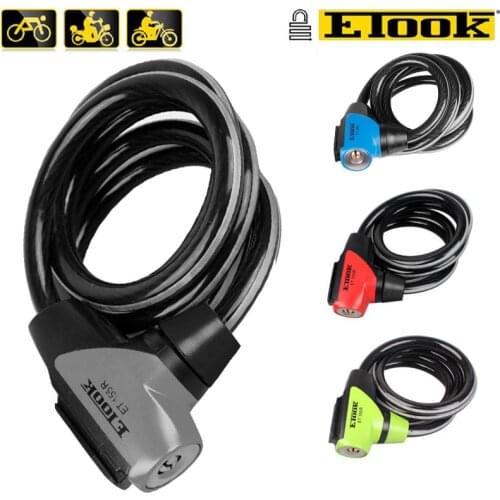New ETOOK Steel Bicycle Lock Anti-theft Folding Security Bike Chain Lock Cadeado Bicicleta Ciclismo with Fixed Mount Bike Parts