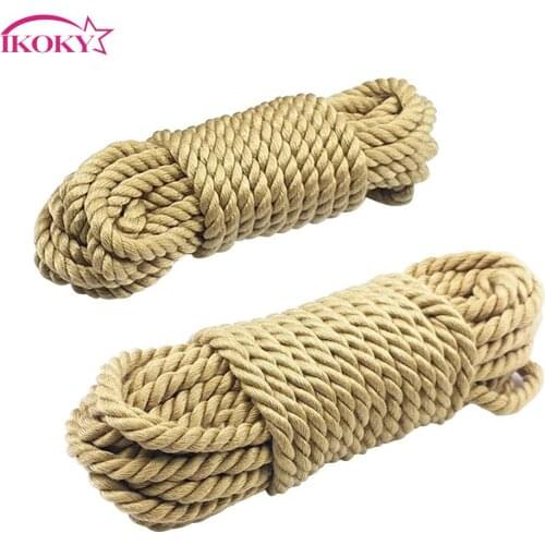 IKOKY Soft Cotton Rope Sex Toys for Couples Slave SM Bondage Rope Erotic Products Flirting Fetish 5m 10m Restraint Adult Game