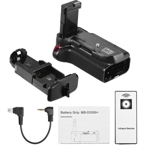 Vertical Powered with IR Remote Control Battery camera vertical Grip Holder for Nikon D5500 D5600 DSLR Camera EN-EL 14 Battery