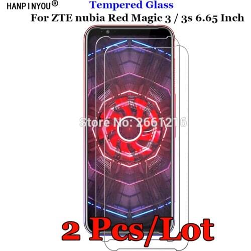 2 Pcs/Lot For ZTE nubia Red Magic 3 / 3s 6.65" Front Tough Tempered Glass 9H 2.5D Premium Screen Protector Explosion-proof Film