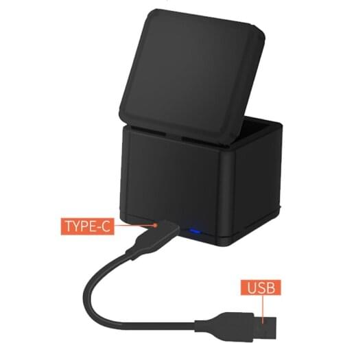 3 In 1 Fast Charger Charging Box Storage Case For DJI Osmo Action Sports Camera Battery TF Card Storage Box Camera Accessories