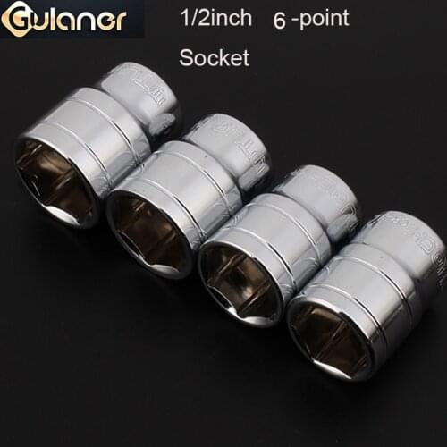 1/2" Mirror Polished Ratchet Wrench Socket Metric Square Drive 6-Point Socket Bit Ratchet Wrench for Car Repair Tool Kit 8-32mm