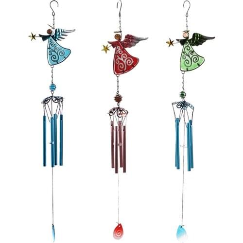 1pc Angel Wind Chime Home Decoration Hanging WindChimes For Kids Birthday Gift Door Garden Bedroom Decor Wind Chimes 3 Colors