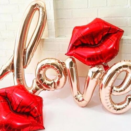 1PC 108cm Rose Gold LOVE Letter Foil Balloon Wedding Valentines Day Birthday Party Decoration Champagne Love Letter Air Globos