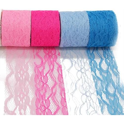 10yard/lot 2" 5cm Lace Tulle Roll Fabric Spool Gift Wedding Decoration Baby Shower Birthday Decor Tutu Party Decorative Supplies