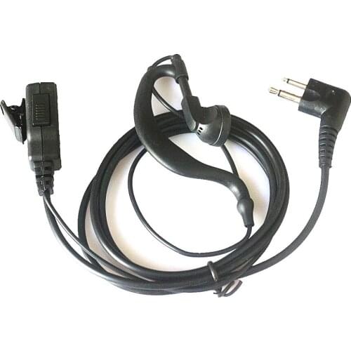 2pcs New 2 PIN G-SHAPE HEADSET EARPIECE MIC PTT FOR MOTOROLA TWO-WAY RADIOS XU1100, XU2100, XU2600, XU4100 AXV5100, AXU4100