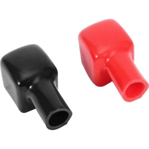 2Pcs battery terminals Caps Plastic Car Positive Pole Battery Terminal Insulating Protection Covers Black and Red arrancador