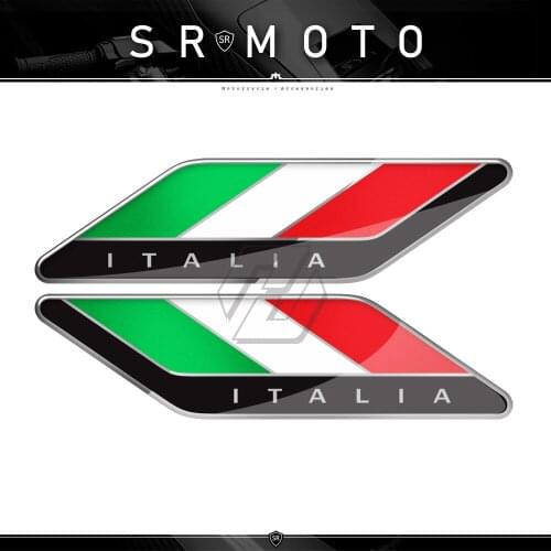 3D Italy Flag Sticker Italia Decal Case for Aprilia Ducati Suzuki Yamaha Honda Kawasaki for Car Decals PU Polyurethane