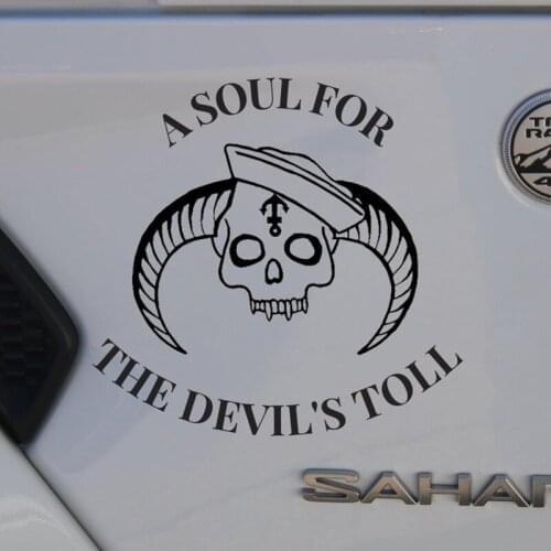 A Soul for the Devils Toll Decal Demon Skull Devil Decal Demon Sailor Decal for Trucks Jeep Decal Boat Decal Sailor Devil H013
