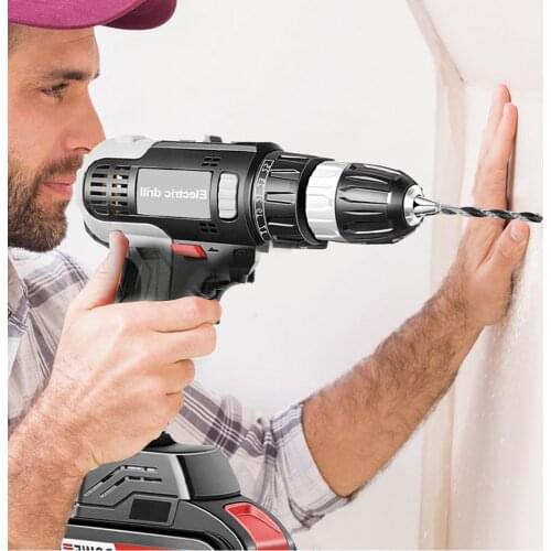 Cordless Impact Drill Electric Screwdriver 42VF Electric Drill Set Power Tools Hammer Drill Electric Drill with Lithium Battery