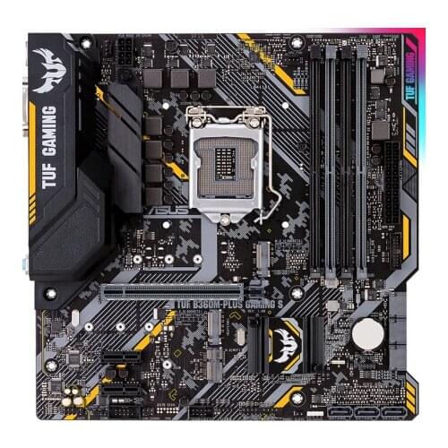 Asus TUF B360M-PLUS Gaming S Motherboard LGA1151 4x DDR4 Max 64GB RAM Intel B360 chipset Micro ATX HDMI SATA3 M2 DVI Original