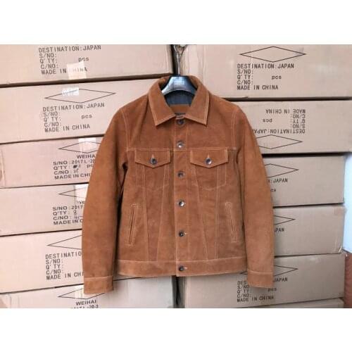 Free shipping.classic style,man Plus size soft cowhide Jacket,mens genuine Leather jacket.fashion young slim coat,cow suede