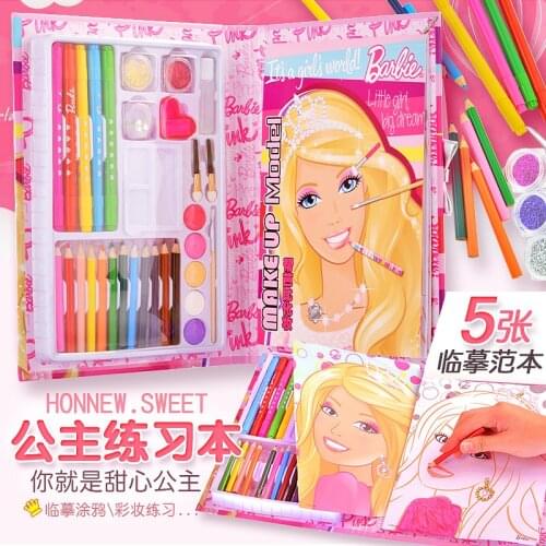 Childrens Painting Book Baby Coloring Picture Book Barbie Princess Picture Book Toddler Coloring Book Girl Painting Book