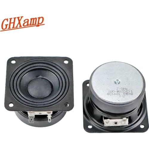 GHXAMP 2.75 Inch Mid-Bass Speaker 70mm Midrange Woofer Dual Voice Coil 8OHM Daul 10W Multi-fold Ring Edge Loudspeaker Diy 2PC