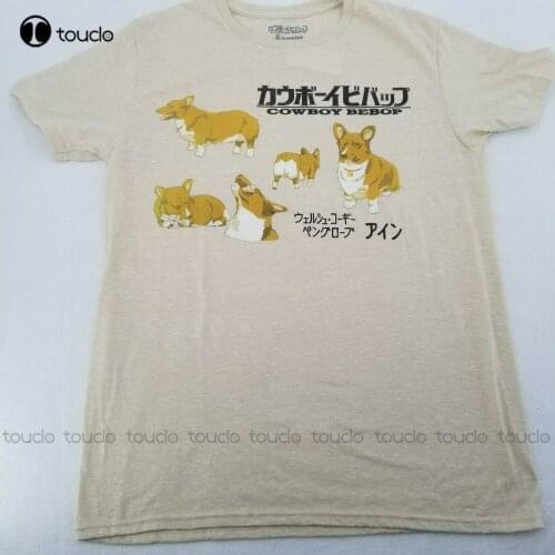 New The Best Anime Cowboy Bebop Ein Corgi Beige T-Shirt Mens Size Medium New MenS Shirts t-shirts for women Unisex