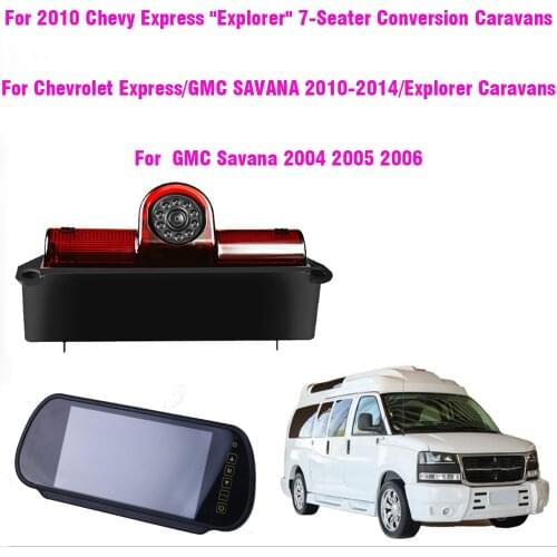 HD Car Stop Light Rear View Brake Light Camera For Chevrolet Express/GMC SAVANA 2005-2018/Explorer Vans/Chevy Express