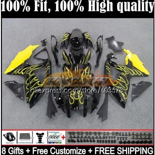 Injection For SUZUKI GSXR 750 600 CC GSXR-600 K8 08 6CL.31 GSXR750 GSXR600 08 09 10 GSXR-750 2008 2009 2010 Fairing yellow black