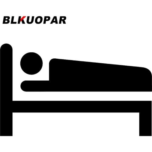 BLKUOPAR for Bed Icon Car Stickers Sunscreen Waterproof Decals Creative Occlusion Scratch Skateboard Caravan RV Decor