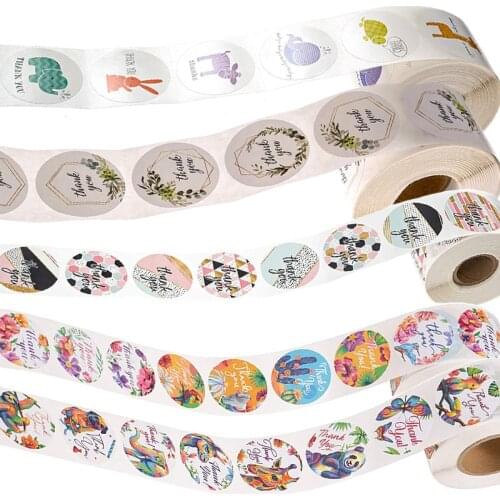 Animal Boho Floral Thank You Stickers Seal Labels Cute Modern Geometric Colorful Fancy Chic Greenery Frame Design Sealing Closer