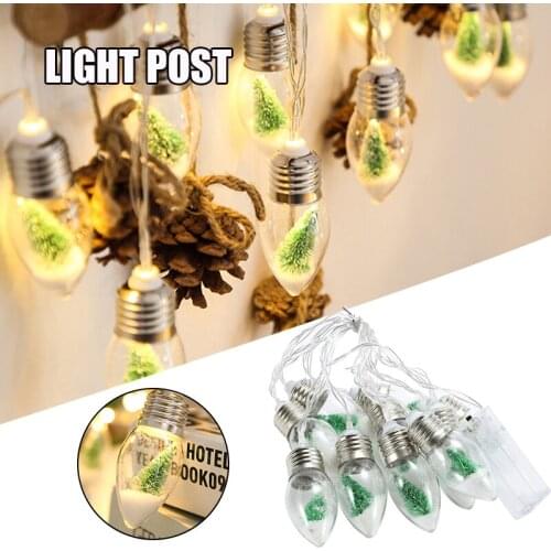Newly LED Light Bulb String Creative DIY Christmas Tree String Lights for Home Garden Courtyard Decoration