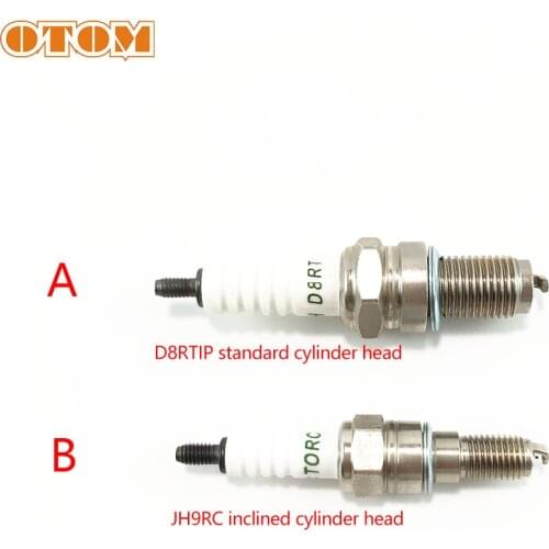 OTOM Motorcycle Spark Plug Standard Inclined Cover Cylinder Head Electrode Ignition Starter For ZONGSHEN KAYO NC450 Motocross