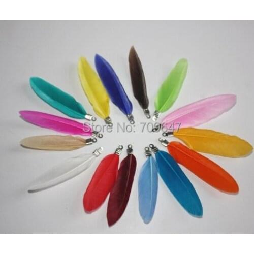 Feathers!100pcs/lot!Multicolor Goose Satinette Feather Accessories per for Jewelry Making&other Handmade Supply