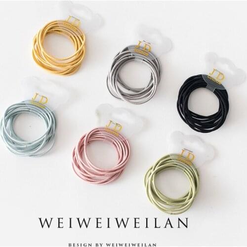 2021 young girls 10pcs scrunchy children hair bands gum hair tie