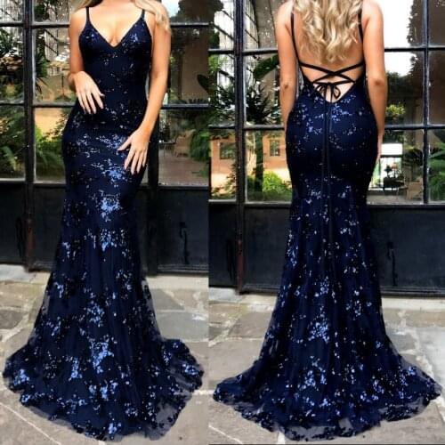 Sexy Strapless Sling Empire Dress Women Floor-length Vestido Lace Sequin Decoration Wedding Bridesmaid Lady Party Banquet Dress