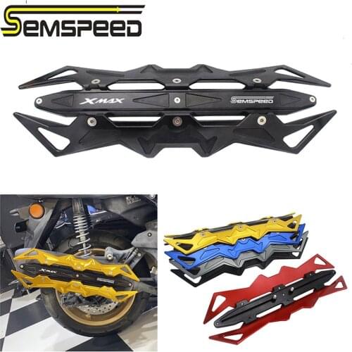 SEMSPEED XMAX logo CNC Motorcycle Heat Shield Exhaust Pipe Muffler Cover Protector For Yamaha X-MAX 300 400 250 125 Accessories