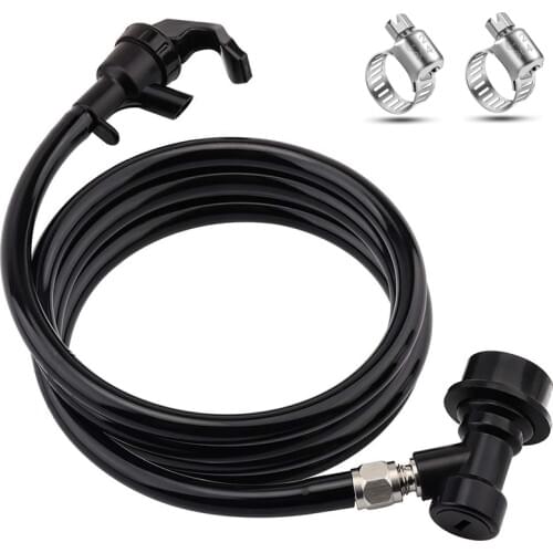 Picnic Tap Ball Lock Keg Beer Line Assembly, Black Cool PVC Tube Handheld Picnic Faucet with 2m Beer Line Quick Disconnect