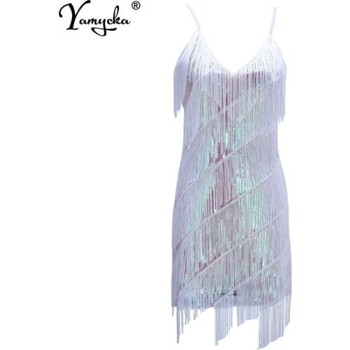 Sexy y2k black Sequin Tassel Sleeveless Bodycon dress women clothing prom club evening party wear Elegant V-neck mini dress 2021