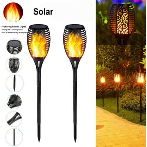 Solar Led Light Outdoor Flickering Dancing Flame Torch Solar Light Waterproof Lamp for Garden Decoration Landscape Lawn Path